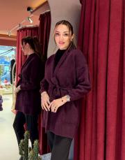 angora ceket mürdüm 2