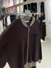 triko detay fermuarlı takım kahve 2