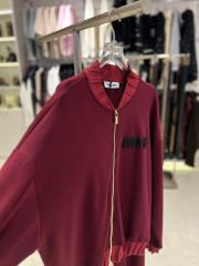 triko detay fermuarlı takım bordo 2