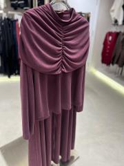 drape etekli takım bordo