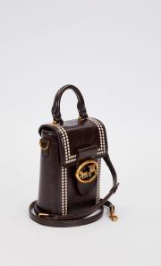 dikdörtgen el çantası acı kahve