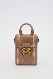 dikdörtgen el çantası camel