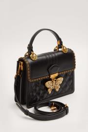 kelebek tokalı el çantası siyah