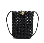 el dokumalı çanta siyah