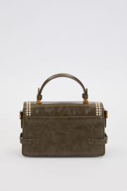 kemer görünümlü el çantası haki 2