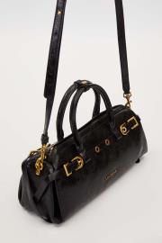 eskitme aksesuarlı el çantası siyah 2