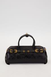 eskitme aksesuarlı el çantası siyah 3