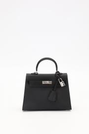 aksesuar kilit el çantası siyah