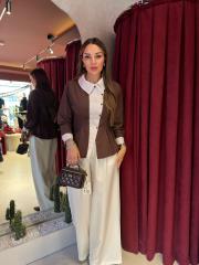 belden oturtmalı gömlrk kahve 2