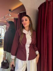 belden oturtmalı gömlrk bordo 3