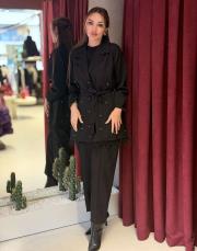 büyük beden şık takım siyah 2