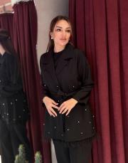 büyük beden şık takım siyah 3