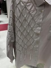 baklava taş detay gömlek bej 2