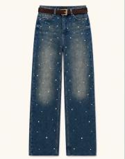 kemerli kot pantolon lacivert 2