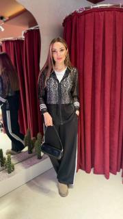 dantel fermuar takım siyah 3