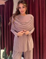 parlak dökümlü takım kahve