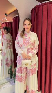 asil desen takım krem