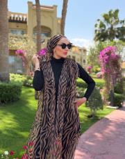 zebra desen pareo kahve 2