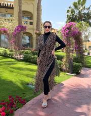 zebra desen pareo kahve 3