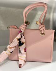 flar kare çanta pembe