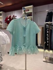 gül düğme ithal üst su yeşili