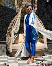 pareolu haşema set mavi/beyaz