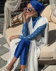 pareolu haşema set mavi/beyaz 3