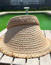 hasır toka şapka kahve