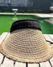 hasır toka şapka siyah