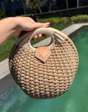 bombeli hasır çanta kahve 2