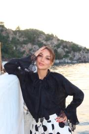 dantel gömlek siyah
