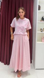 boncuklu tshirt pembe