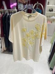 boncuklu tshirt sarı