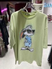 figürlu tshirt yeşil