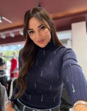 taşlı triko kazak lacivert 2