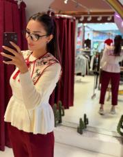 yaka hediyeli angora açık krem 2