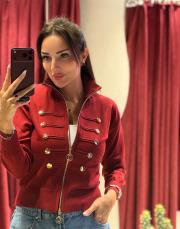 çok düğmeli hırka bordo