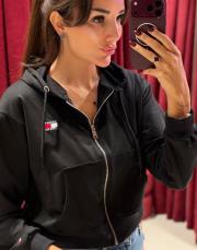 t kapşonlu sweat siyah