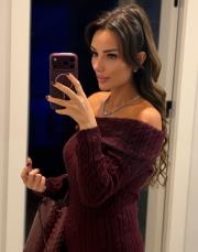 triko mini elbise bordo