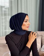 çıtçıtlı eşarp lacivert