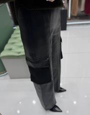 deri pantalon siyah