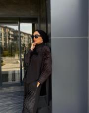 asimetrik tarz takım siyah