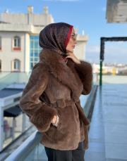 belden bağlamalı kürk kahve 3