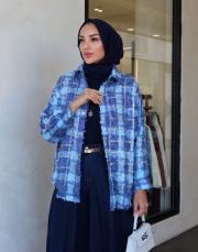 taşlı oduncu gömlek mavi