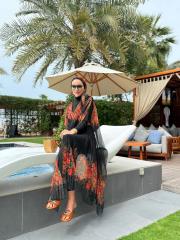 lacasa pareo siyah/turuncu