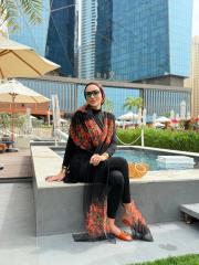 lacasa pareo siyah/turuncu 3