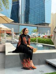 lacasa pareo siyah/turuncu 5