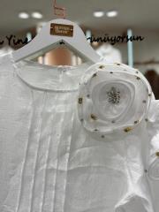 gülü taşlı gömlek beyaz 3