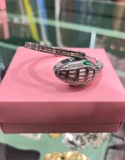 yılan başı saat gümüş pembe