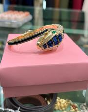 yılan başı saat gold mavi